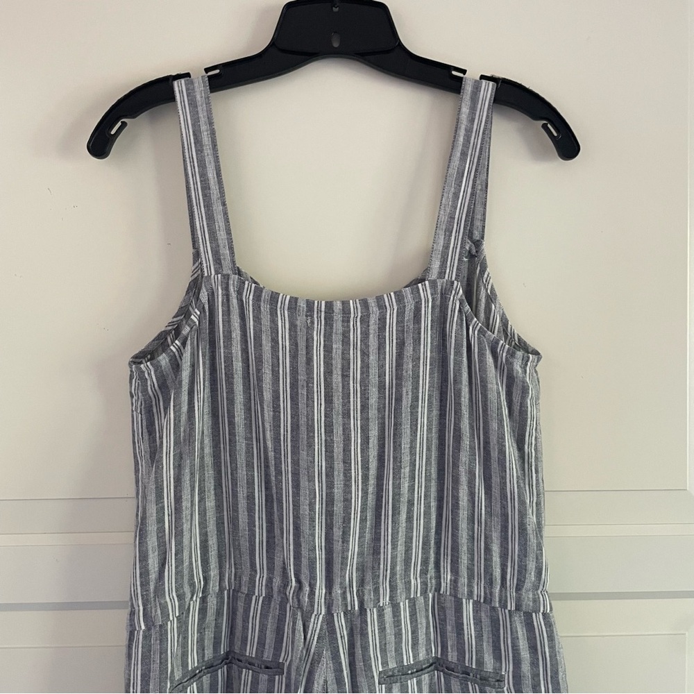 Rails Brooklyn Jumpsuit Gray And White Stripe 330… - image 4